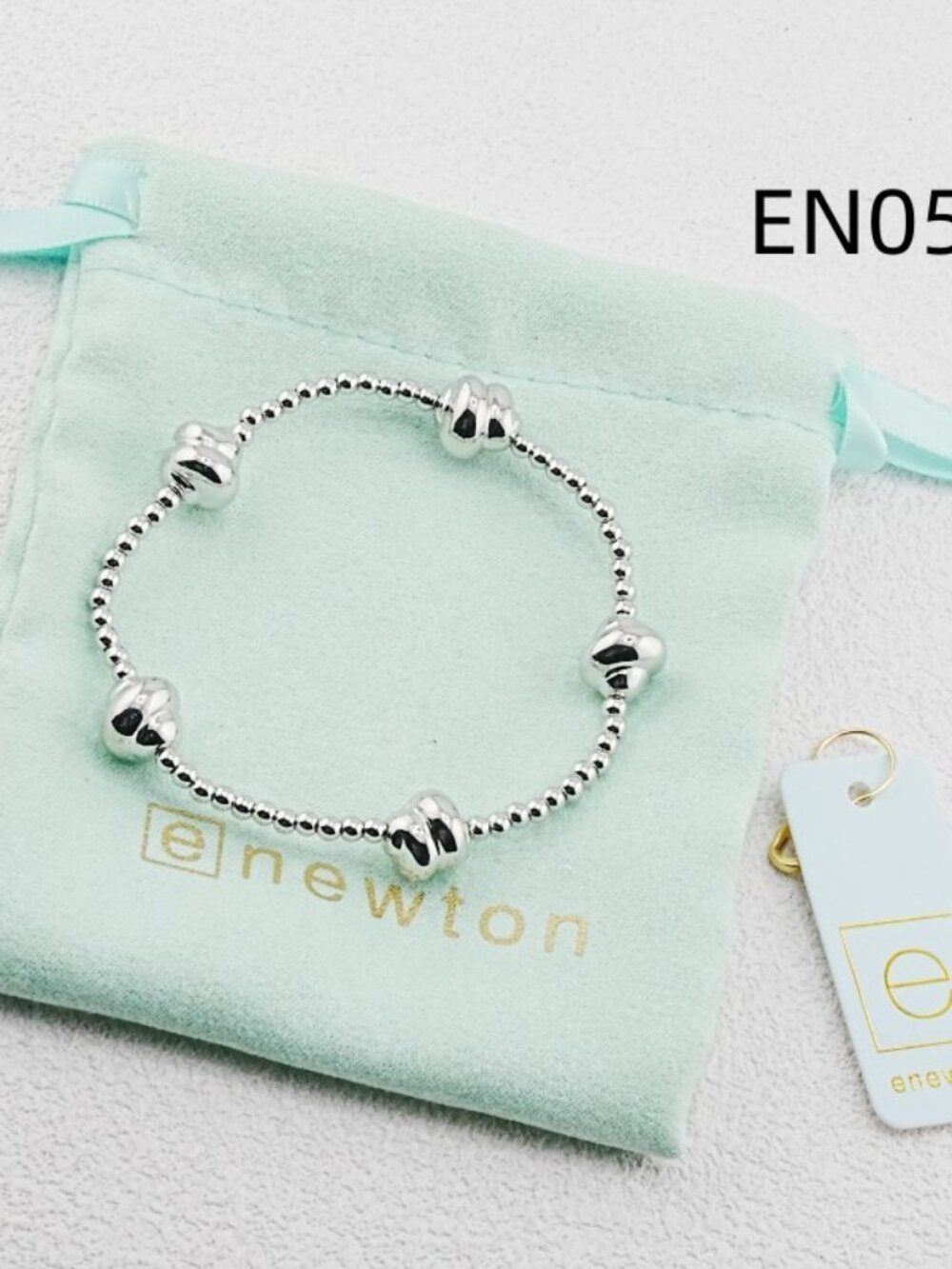 Enewton Platinum Spiral Bead Mix Bracelet